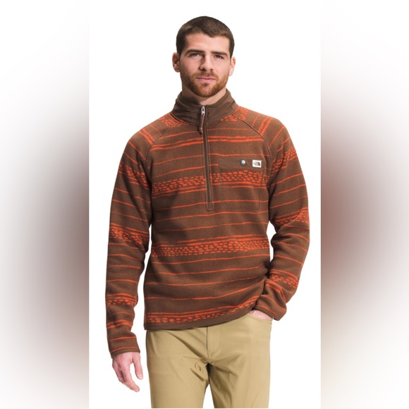 NWT The North Face Men’s Printed Gordon Lyons Sweatshirt - Zip Neck - Picture 1 of 2